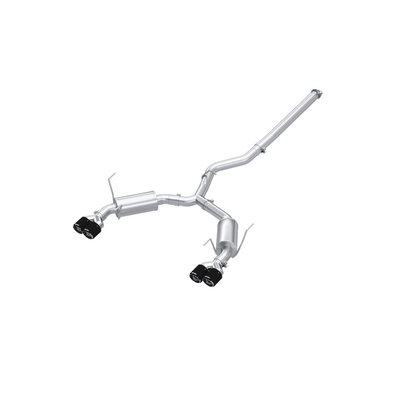 Subaru WRX Performance Exhaust - Rear - MBRP - Cat Back Dual Split Quad Carbon Fiber Tips Street Profile - `22-`27