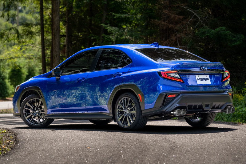 Subaru WRX Performance Exhaust - Dual Split Rear - MBRP - Armor Pro Cat Back Dual Split Rear Quad Carbon Fiber Tips - `22-`27