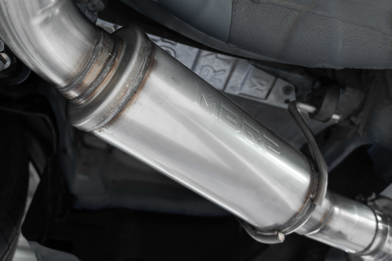 Subaru WRX Performance Exhaust - Single Rear Exit - MBRP - Cat Back, 3in T304 Stainless Steel, Armor Pro - Carbon Fiber - `22-`27