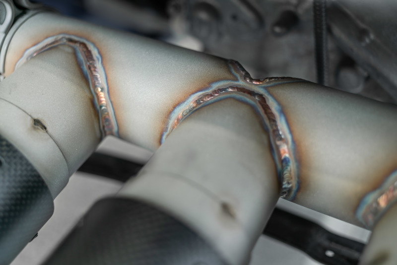 Acura NSX Performance Exhaust - Dual Split Rear Exit - MBRP - Cat Back, T304 Stainless Steel, Carbon Fiber Tips, Triple Rear Exit, Valve Delete - `17-`27