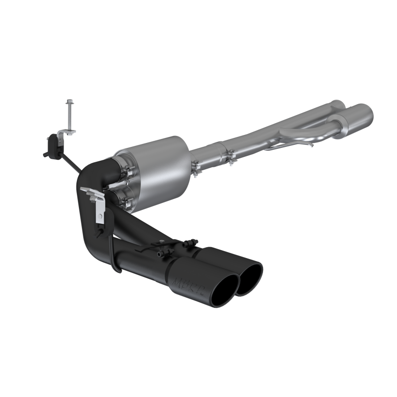 Chevrolet Silverado 1500 Performance Exhaust - MBRP - Armor BLK Series + Pre-Axle Dual Side Exit + Stainless Steel Tips - Black - `19-`27
