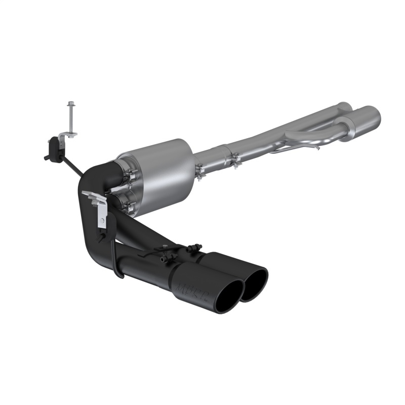 Chevrolet Silverado 1500 Performance Exhaust - MBRP - Armor BLK Series + Pre-Axle Dual Side Exit + Stainless Steel Tips - Black - `19-`27