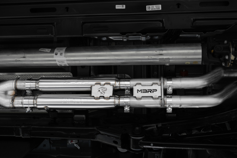 Ram TRX Performance Exhaust - Rear - MBRP - Cat Back, Dual Rear Exit, Race Version, T304, Carbon Fiber Tips - Carbon Fiber - `21-`27