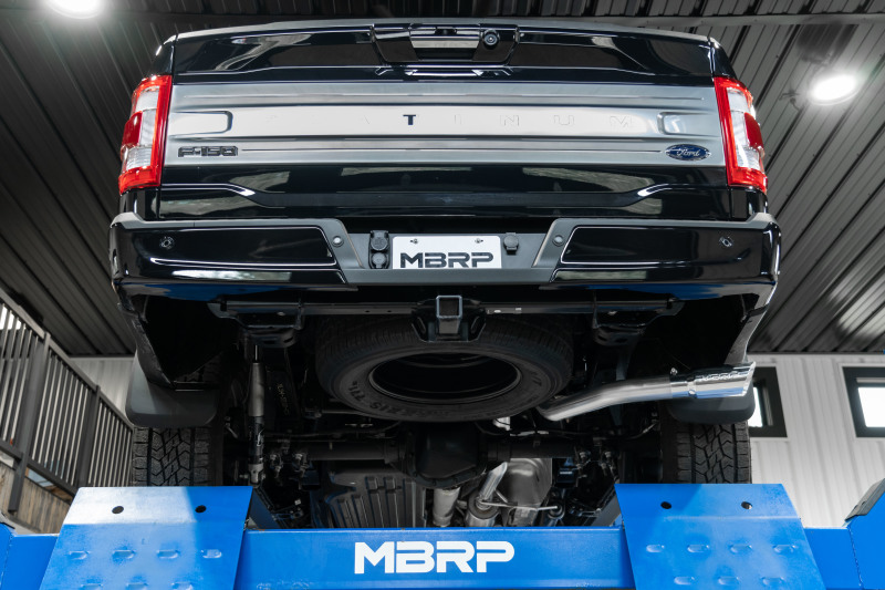 Ford F-150 Performance Exhaust - Single Side Exit - MBRP - Armor Pro Resonator Back, 3in T304 Stainless Steel - `21-`27