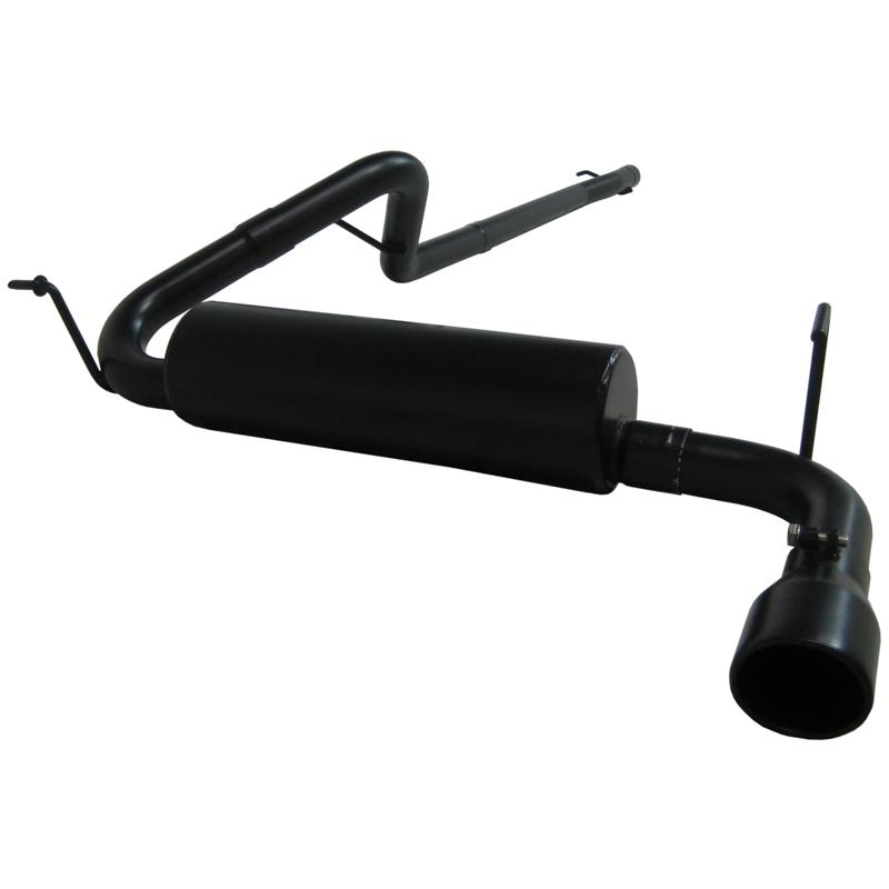 GMC 2500 Performance Exhaust - Single Side Exit - MBRP - DPF Back, Armor BLK Series - Black - `07-`09