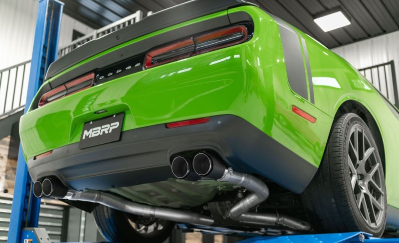 Dodge Challenger Performance Exhaust - Rear - MBRP - Cat Back + Race Series + Quad Carbon Fiber Tips - `15-`27