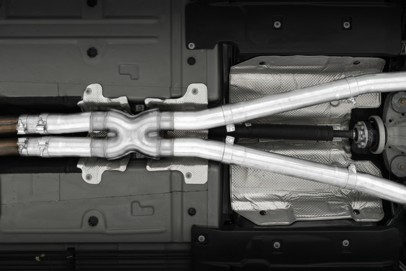 Dodge Challenger Performance Exhaust - Rear - MBRP - Armor Lite Cat Back, Quad Tips, Race Version, Aluminized Steel - `15-`27