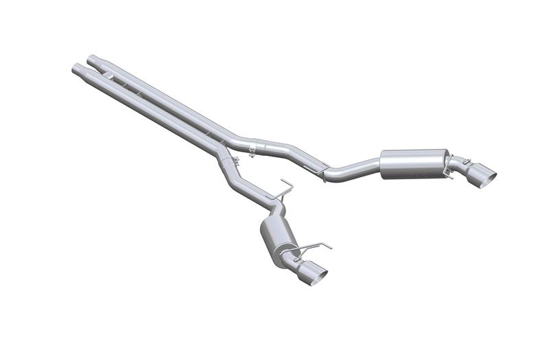Ford Mustang Performance Exhaust - Rear - MBRP - Cat Back Dual Split Rear Street Version T409 - `15-`27
