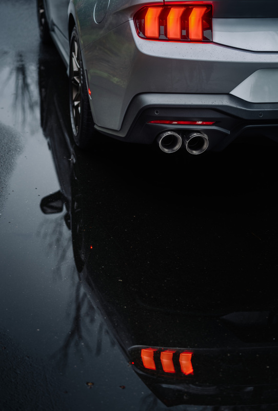 Ford Mustang Performance Exhaust - MBRP - Cat Back, Dual Rear Exit, Quad Black Tips, Armor BLK, Race, Valve Delete - Black - `24-`27