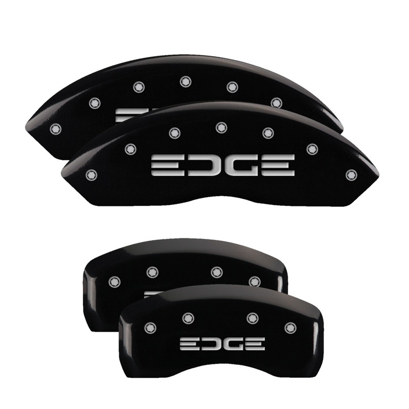 Ford Edge Caliper Covers - Front + Rear - MGP - Engraved Edge - Black - `07-`10