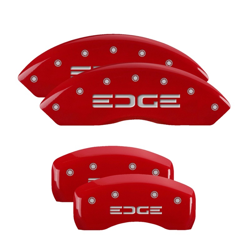 Ford Edge Caliper Covers - Front + Rear - MGP - 4 Logo - Red - `07-`10