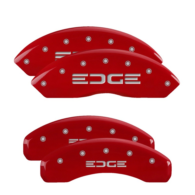Ford Edge Caliper Covers - Front + Rear - MGP - Engraved Edge - Red - `11-`14