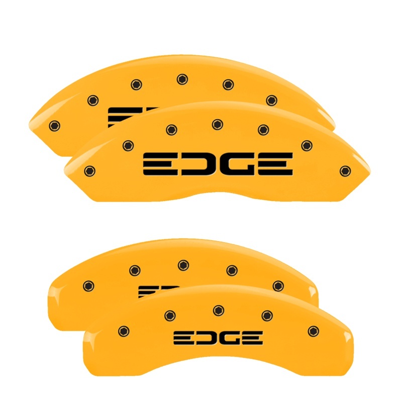 Ford Edge Caliper Covers - Front + Rear - MGP - 4 Logo - Yellow - `11-`14