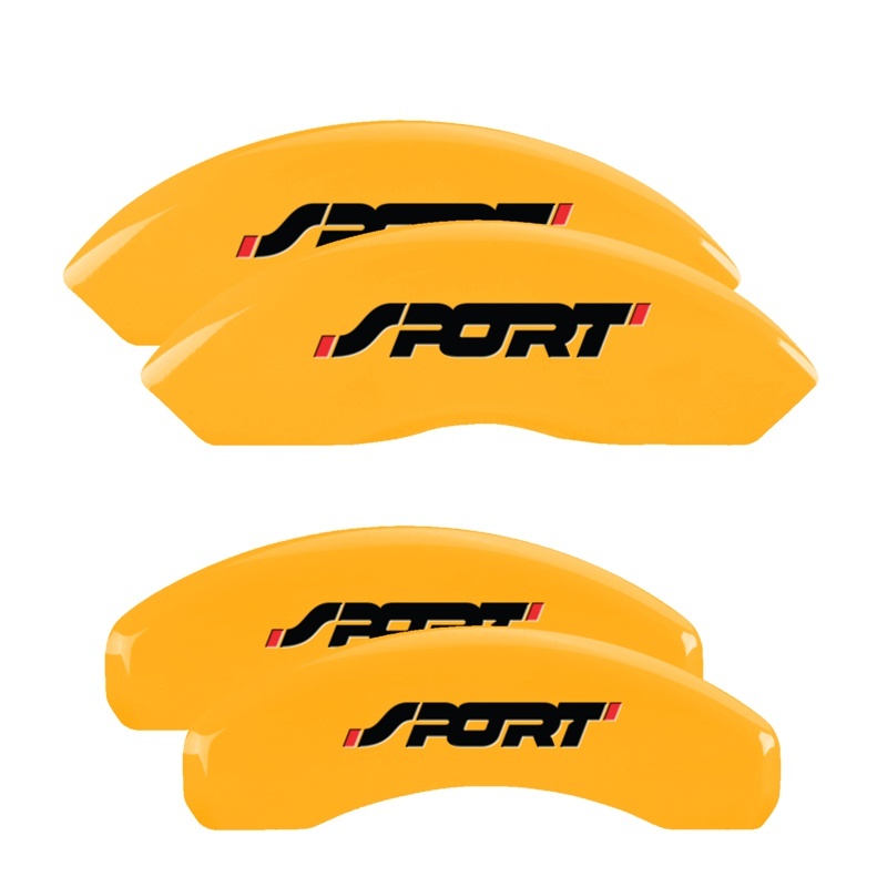 Ford Edge Caliper Covers - Front + Rear - MGP - Engraved No bolts/Sport - Yellow - `11-`14