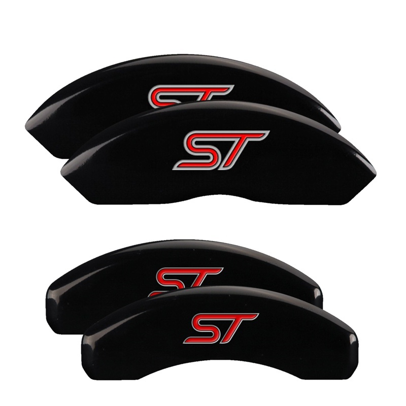 Ford Edge Caliper Covers - Front + Rear - MGP - 4 Logo - Black - `11-`14