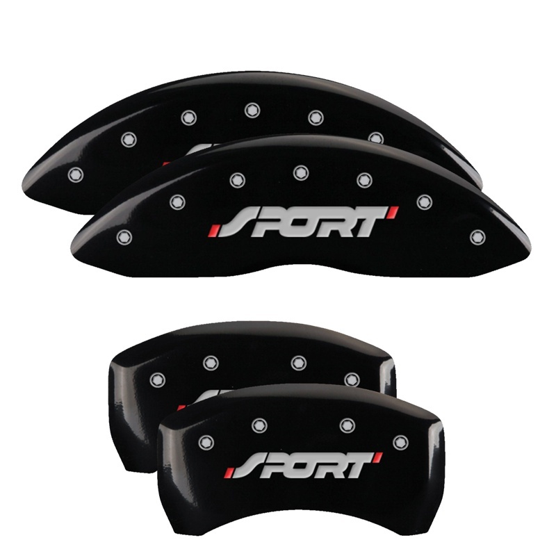 Ford Explorer Caliper Covers - Front + Rear - MGP - SPORT Engraved - Black - `11-`19