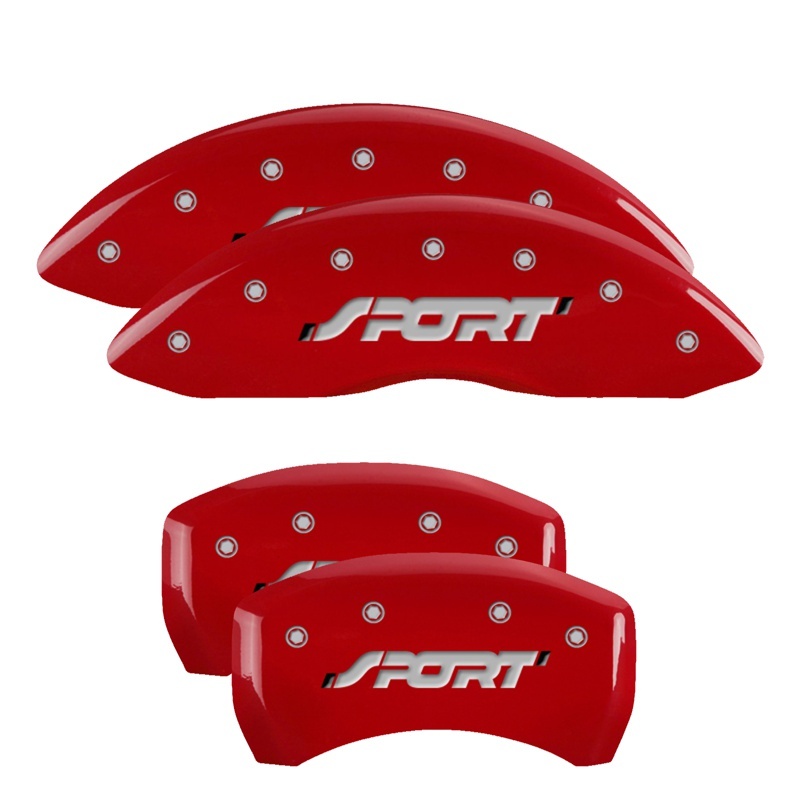 Ford Explorer Caliper Covers - Front + Rear - MGP - SPORT - Red - `11-`19