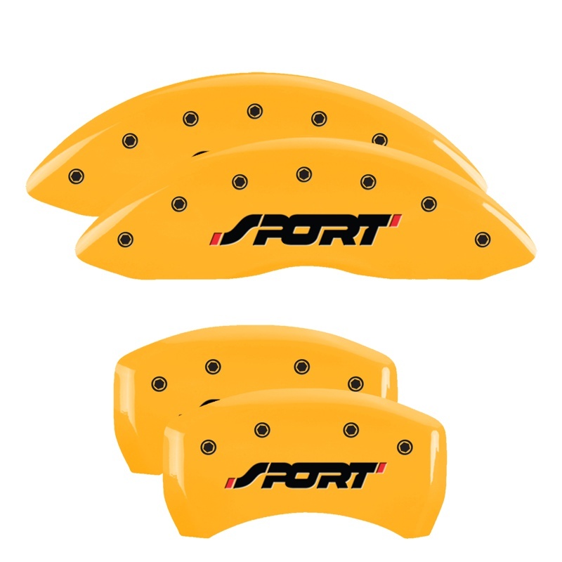 Ford Explorer Caliper Covers - Front + Rear - MGP - SPORT - Yellow - `11-`19