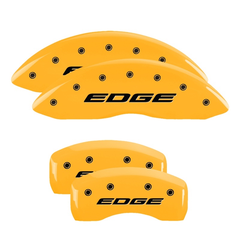 Ford Edge Caliper Covers - Front + Rear - MGP - Yellow - `15-`18