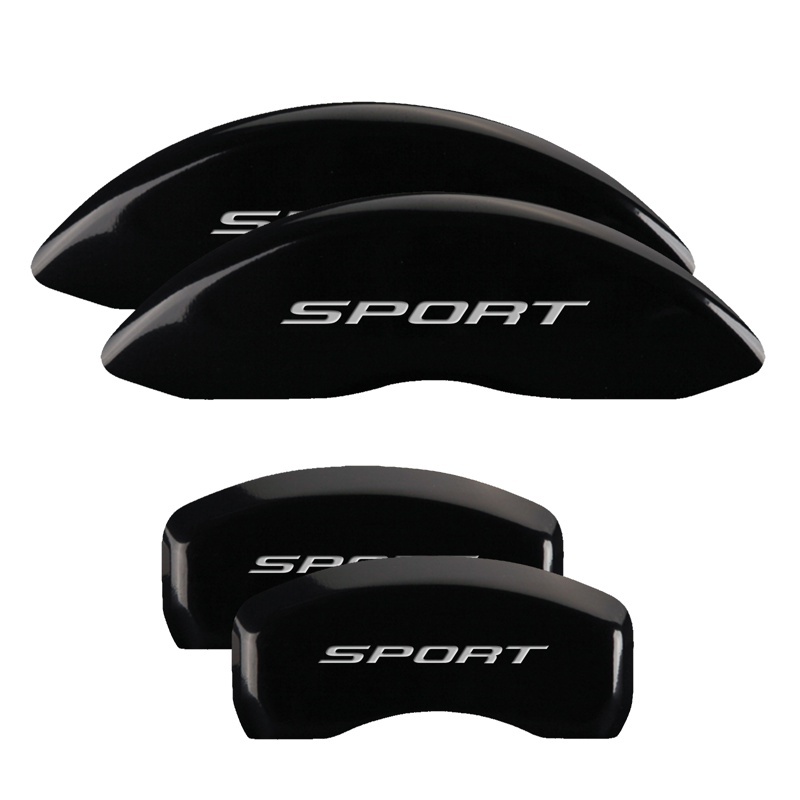 Ford Edge Caliper Covers - Front + Rear - MGP - Engraved No Bolts/Sport 2015 - Black - `15-`18