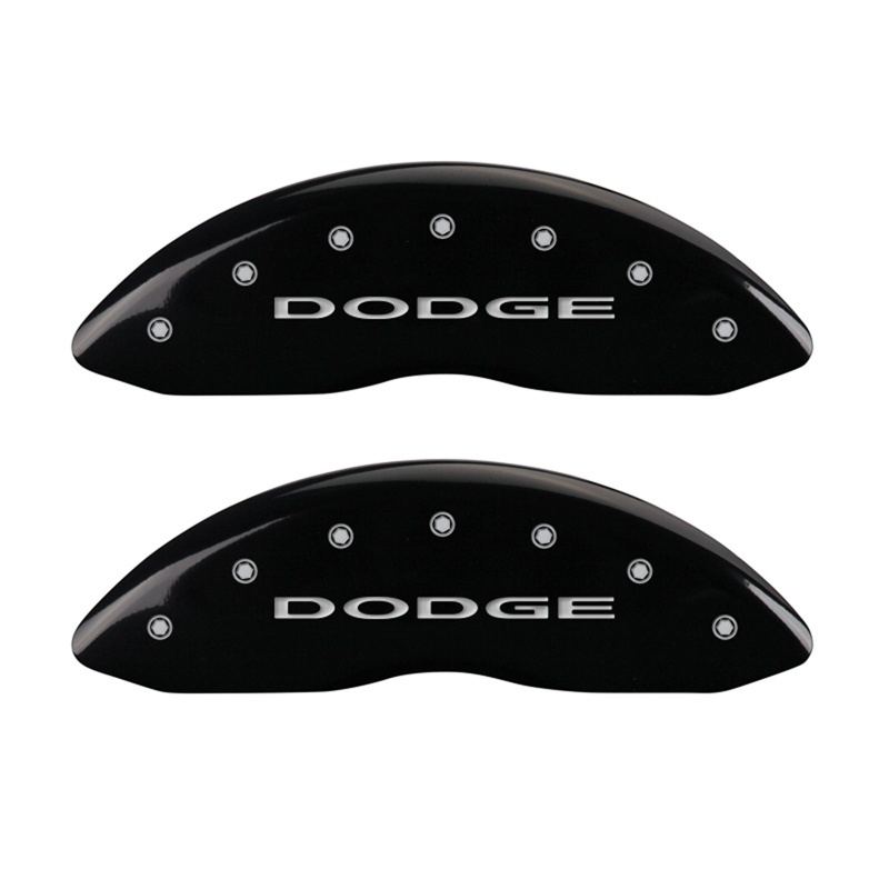 Dodge Caliber Caliper Covers - Front - MGP - Engraved Front: With out stripes/Dodge - Black - `07-`12