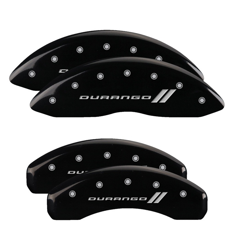 Dodge Ram Caliper Covers - Front + Rear - MGP - With stripes/Durango - Black - `06-`10