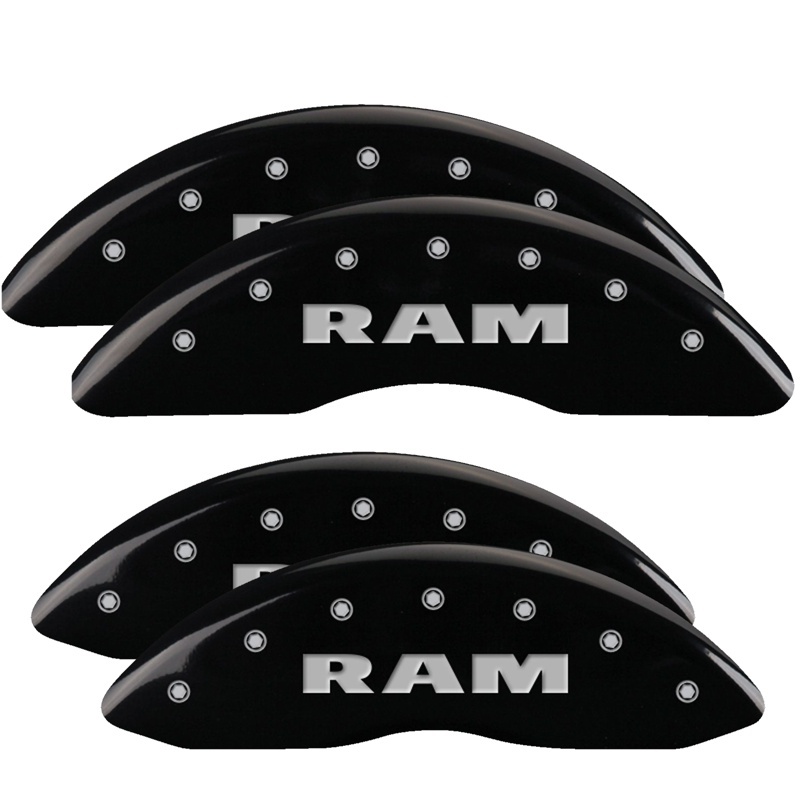 Dodge Ram Caliper Covers - Front + Rear - MGP - Engraved RAM - Black - 2010