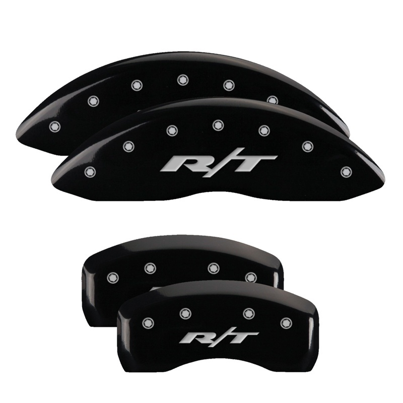 Dodge Caliber Caliper Covers - Front + Rear - MGP - RT, Black finish, Silver characters - Black - `07-`14