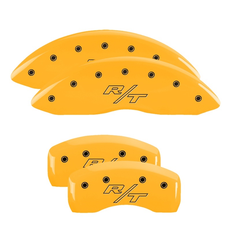 Dodge Caliber Caliper Covers - Front + Rear - MGP - Vintage Style/RT - Yellow - `07-`14