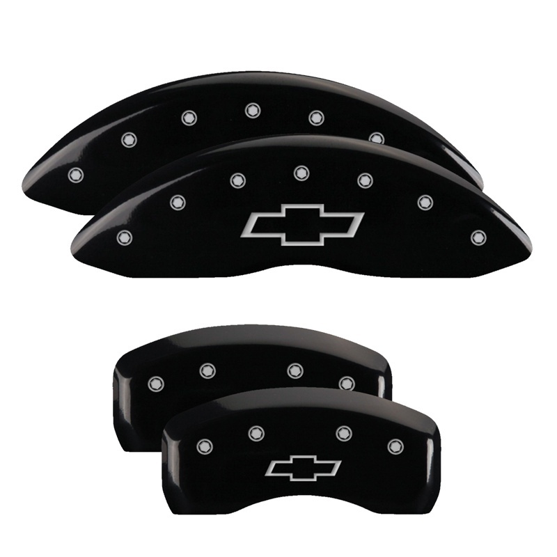 Chevrolet Impala Caliper Covers - Front + Rear - MGP - Bowtie - Black - `10-`13