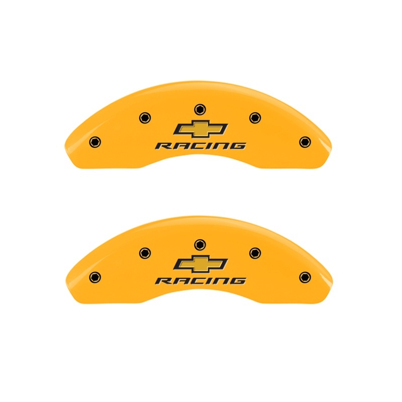 Chevrolet Cruze Caliper Covers - Front - MGP - Engraved Front Chevy Racing - Yellow - `14-`16
