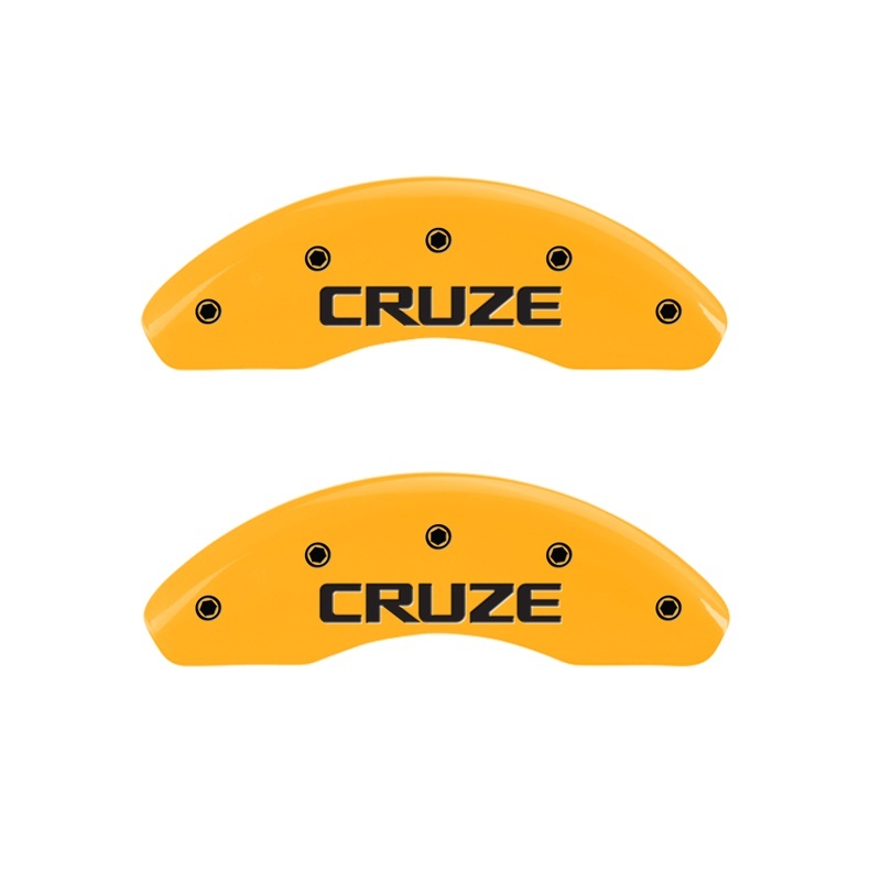 Chevrolet Cruze Caliper Covers - Front - MGP - Engraved 2 Logo - Yellow - `14-`16