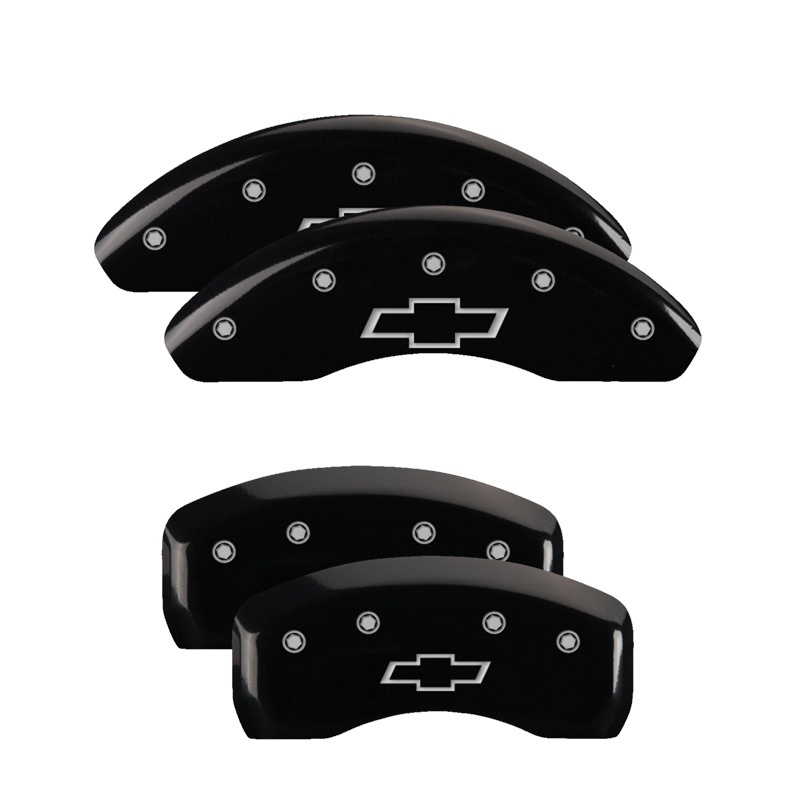 Chevrolet Equinox Caliper Covers - Front + Rear - MGP - Bowtie - Black - `10-`17