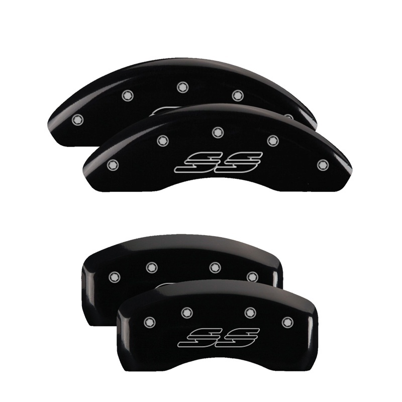Chevrolet Malibu Caliper Covers - Front + Rear - MGP - Impala style/SS - Black - `13-`20