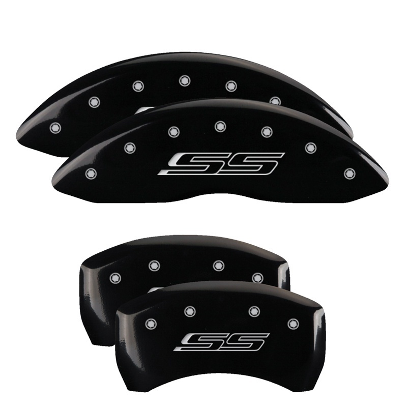Chevrolet SS Caliper Covers - Front + Rear - MGP - 4 Logo Gen 5/SS - Black - `14-`15