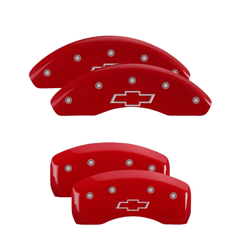 Chevrolet Cruze Caliper Covers - Front + Rear - MGP - Bowtie - Red - `14-`16