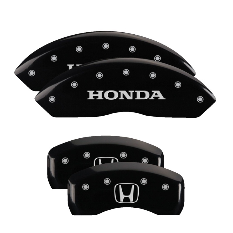 Honda Passport Caliper Covers - MGP - Engraved Front Honda, Engraved Rear H Logo - black - `20-`23