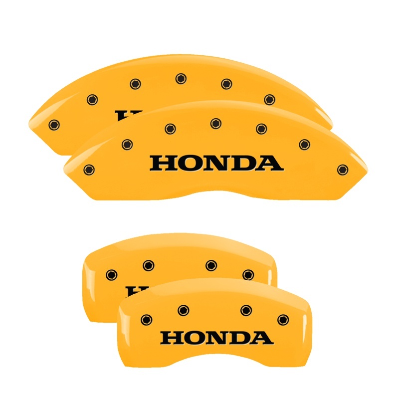 Honda Passport Caliper Covers - Front + Rear - MGP - Engraved - Yellow - `20-`23
