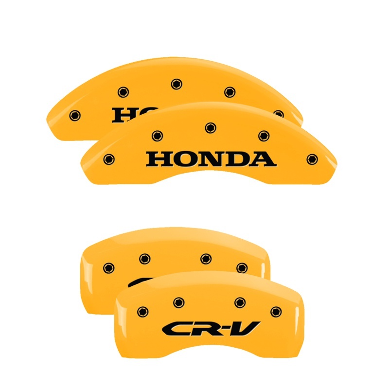 Honda CR-V Caliper Covers - Front + Rear - MGP - Engraved - Yellow - `12-`16