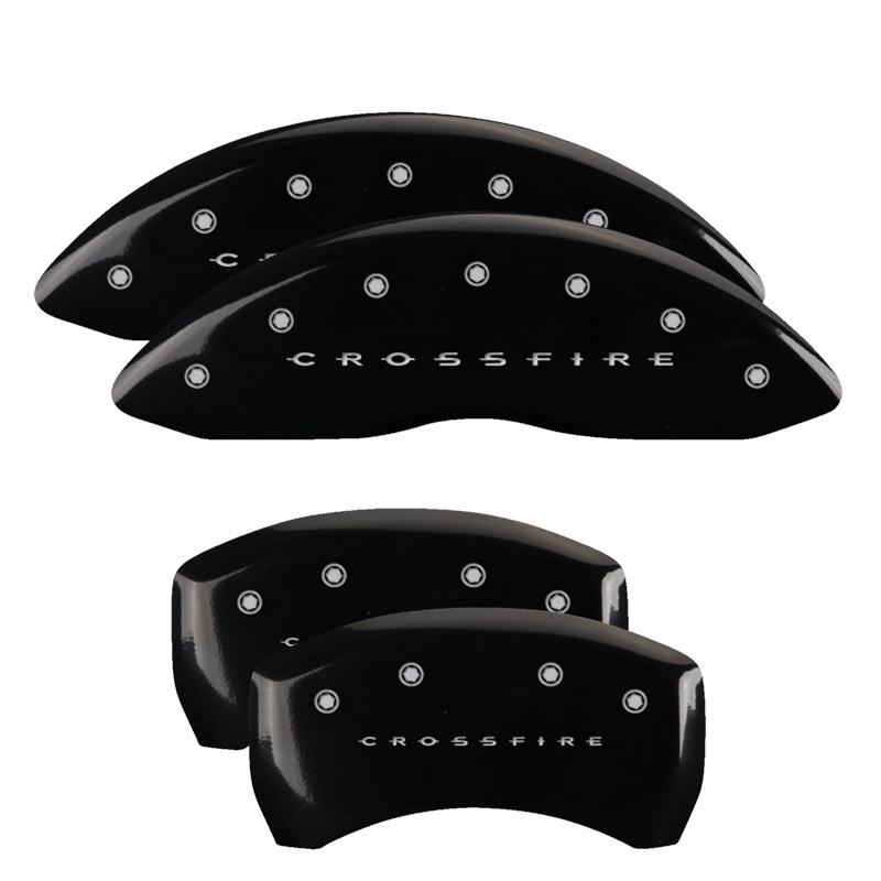 Chrysler Crossfire Caliper Covers - Front + Rear - MGP - Engraved Crossfire - Black - `05-`06