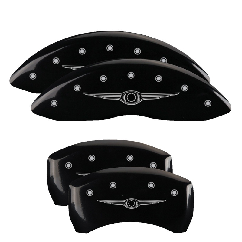 Chrysler Crossfire Caliper Covers - Front + Rear - MGP - Style 1/Chrysler Wing - Black - `05-`06