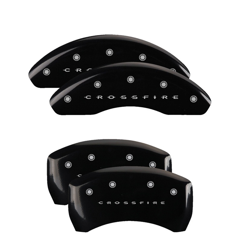 Chrysler Crossfire Caliper Covers - Front + Rear - MGP - Engraved Crossfire - Black - `04-`08