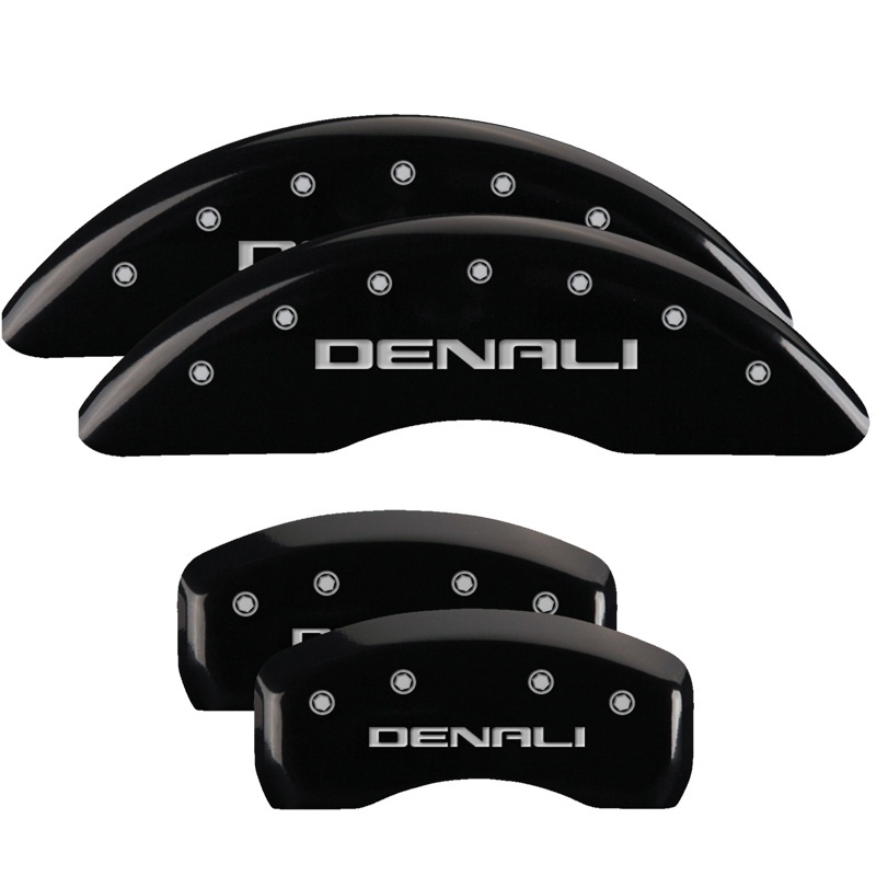 GMC Acadia Caliper Covers - Front + Rear - MGP - Engraved Denali - Black - `07-`17