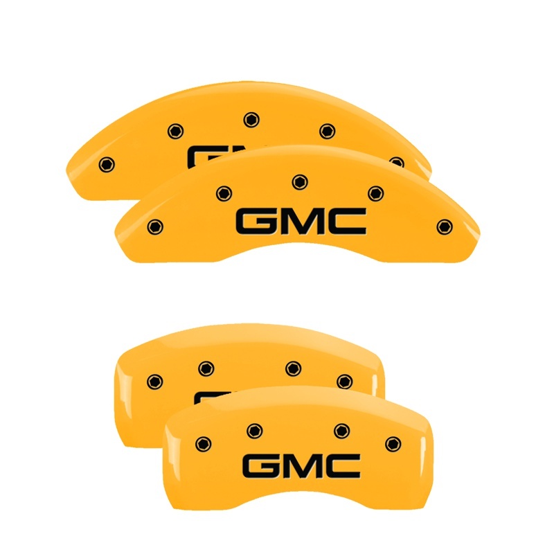GMC Terrain Caliper Covers - Front + Rear - MGP - 4 Logo Engraved - Yellow - `10-`17