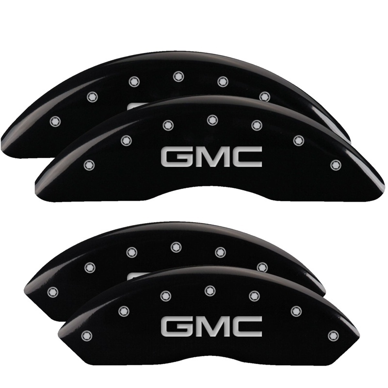 GMC Savana Caliper Covers - Front + Rear - MGP - 4 Logo Engraved - Black - `09-`16