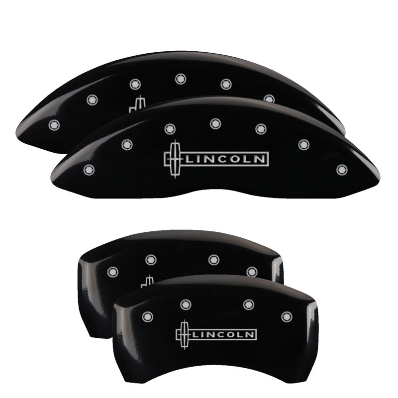 Lincoln MKT Caliper Covers - Front + Rear - MGP - 4 Logo Engraved - Black - `14-`16
