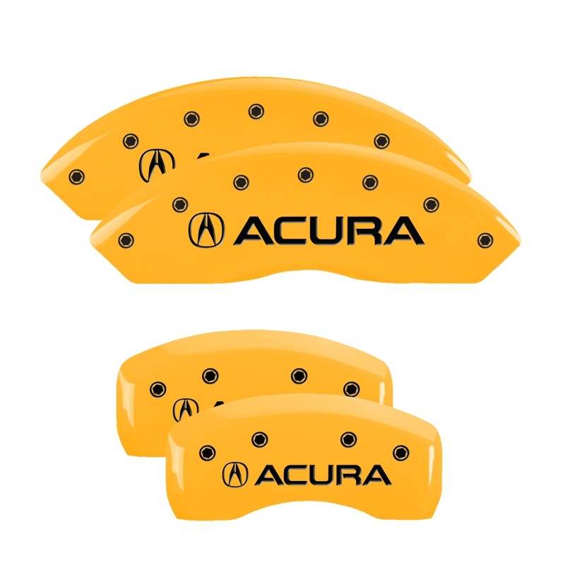 Acura TL Caliper Covers - Front + Rear - MGP - Engraved - Yellow - `09-`14