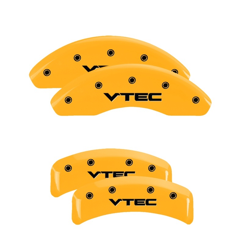 Acura TL Caliper Covers - Front + Rear - MGP - Vtech - Yellow - `99-`03