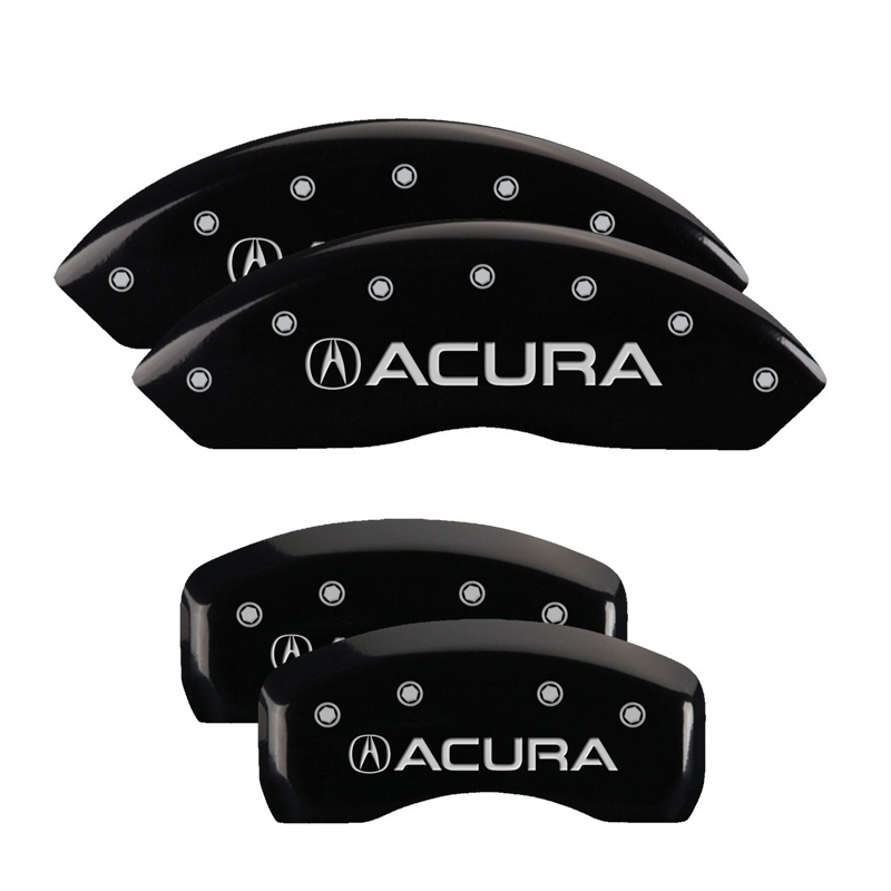 Acura TSX Caliper Covers - Front + Rear - MGP - Engraved - Black - `09-`14
