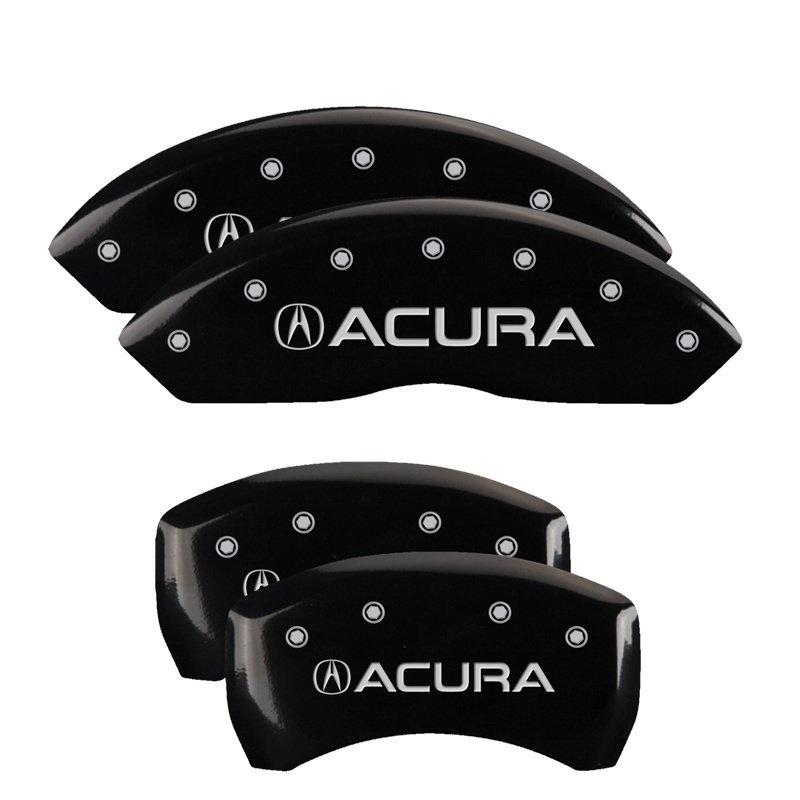 Acura TLX Caliper Covers - Front + Rear - MGP - 4 Logo Engraved - Black - `15-`20